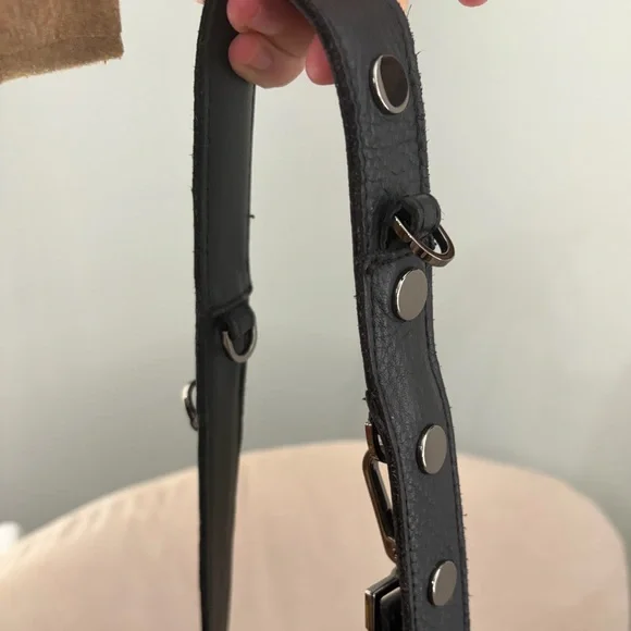 Hammitt Large Montana Adjustable Black Leather Shoulder/Crossbody Bag - Picture 6 of 16